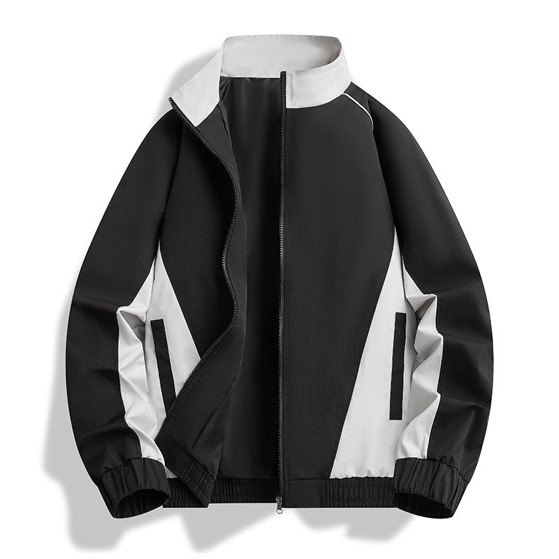 Herren Leichte Athletic-Softshell-Trainingsjacke mit Kontrastpaneelen, Stehkragen & elastischem Saum Nord Taschen