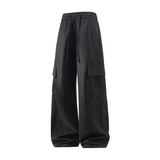 Herren Weite Cargo-Hose mit Tunnelzugbund, Utility‑Klappentaschen & entspannter Baggy‑Silhouette Nord Taschen