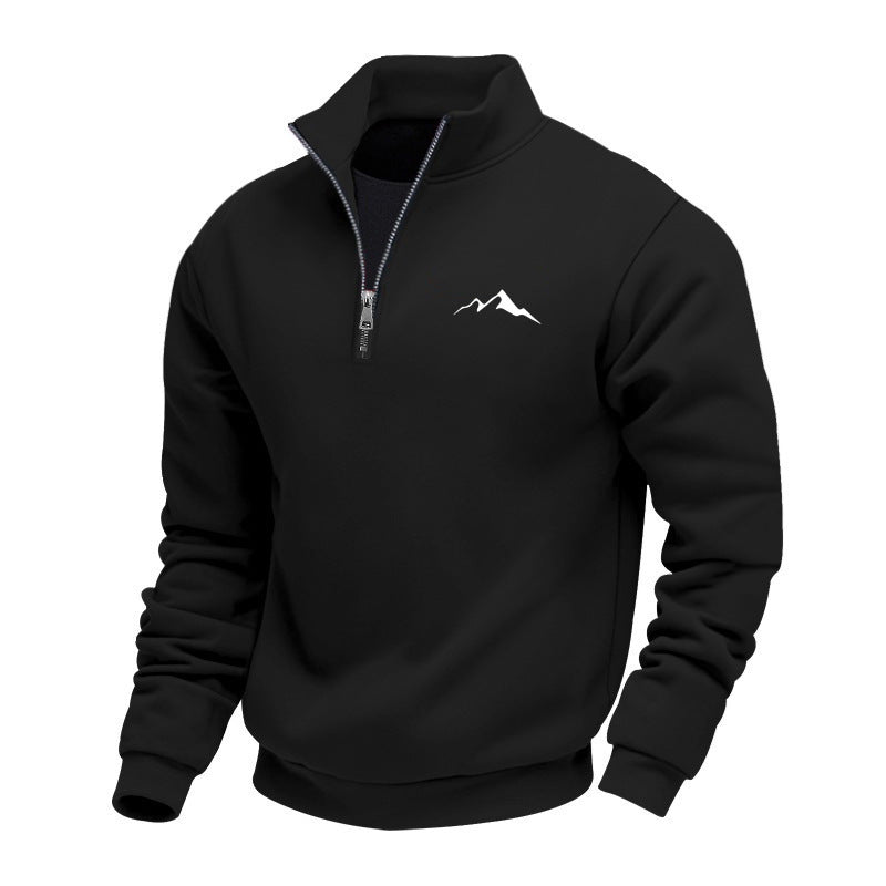 Herren Sweatshirt mit kurzem Reißverschluss Nord Taschen