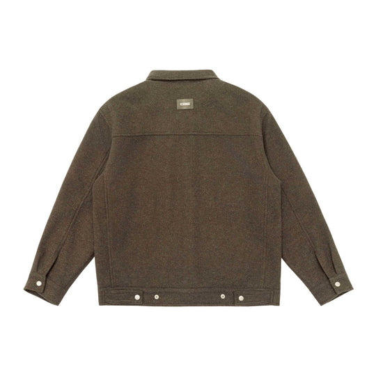 Herren Boxy-Wollmix-Blousonjacke mit Druckknopffront und aufgesetzten Pattentaschen Nord Taschen