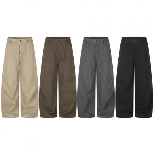 Damen Weite Culotte-Hose mit hohem Bund, elastischem Einsatz und Utility‑Nähten Nord Taschen
