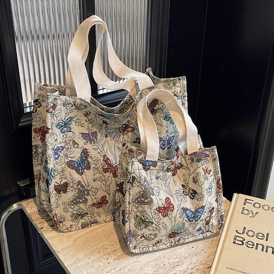 Damen Tragetasche mit floralem Motiv und robusten Griffen Nord Taschen