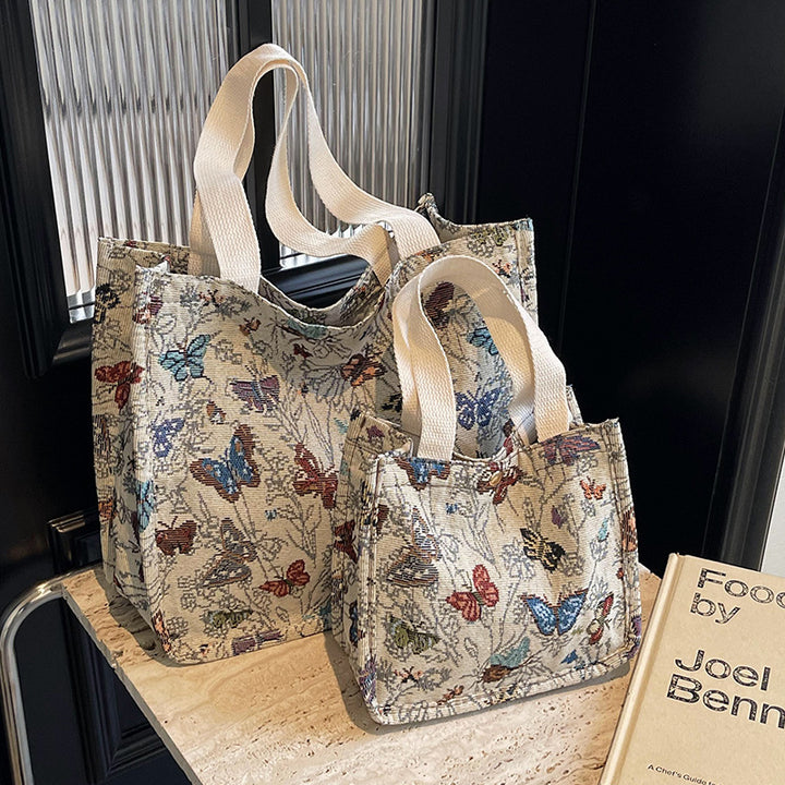 Damen Tragetasche mit floralem Motiv und robusten Griffen Nord Taschen