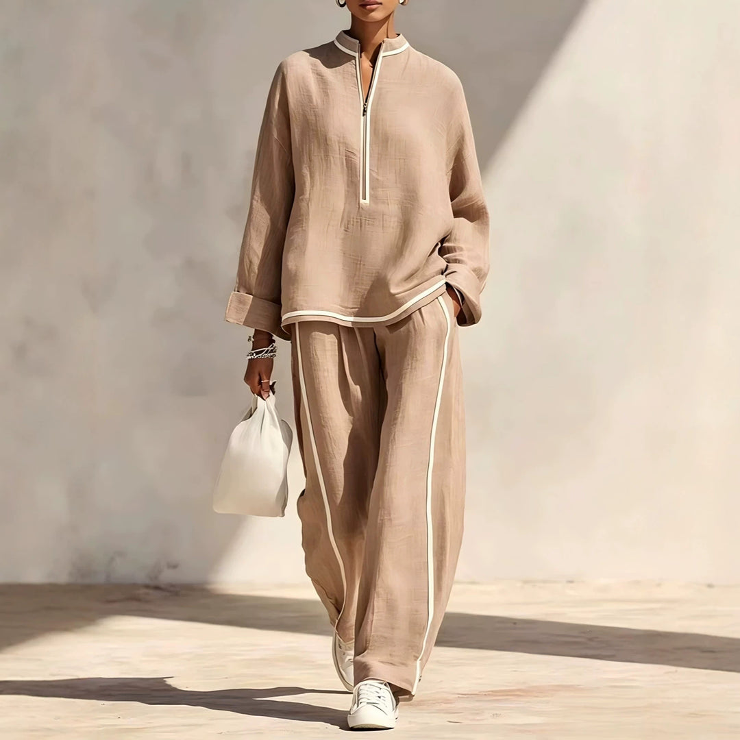 Damen Luftiges und elegantes Pyjama-Set Nord Taschen