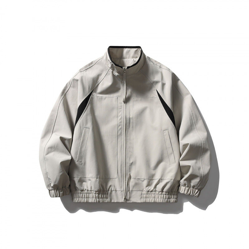Unisex Boxy-Leichtblousonjacke im Tech-Cotton-Look mit Raglanärmeln, Reißverschluss und elastischem Saum Nord Taschen