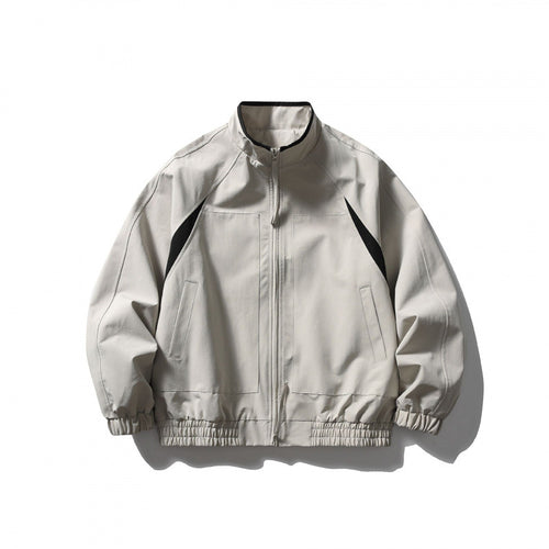 Unisex Boxy-Leichtblousonjacke im Tech-Cotton-Look mit Raglanärmeln, Reißverschluss und elastischem Saum Nord Taschen