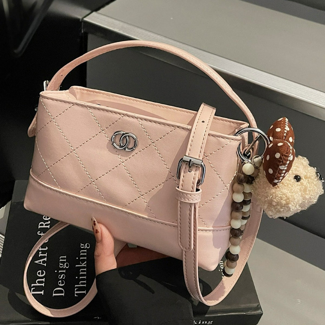 Damen modische Handtasche mit süßem Tierhäkelanhänger Nord Taschen