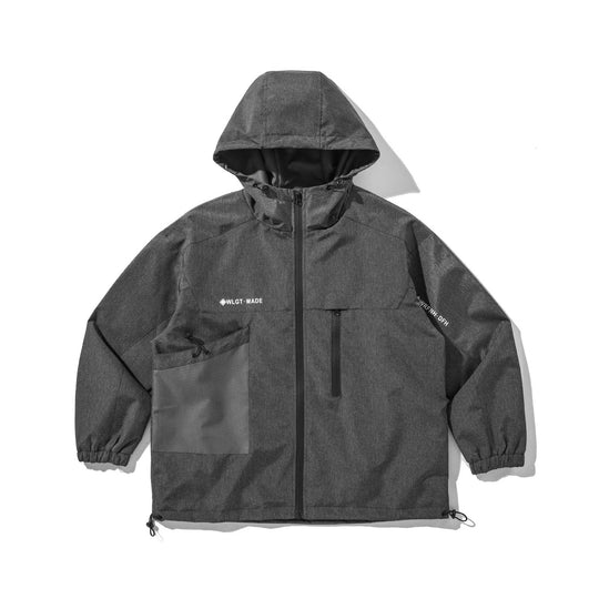 Unisex Technische Shelljacke mit Kapuze, Utility‑Taschen und Kordelzug Nord Taschen