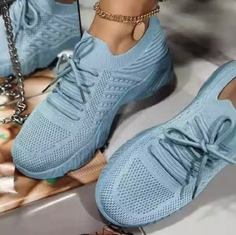Damen  leichte Strick-Sneaker mit sockenähnlichem Obermaterial, gepolsterter Komfortsohle und flexibler Profil-Laufsohle Nord Taschen
