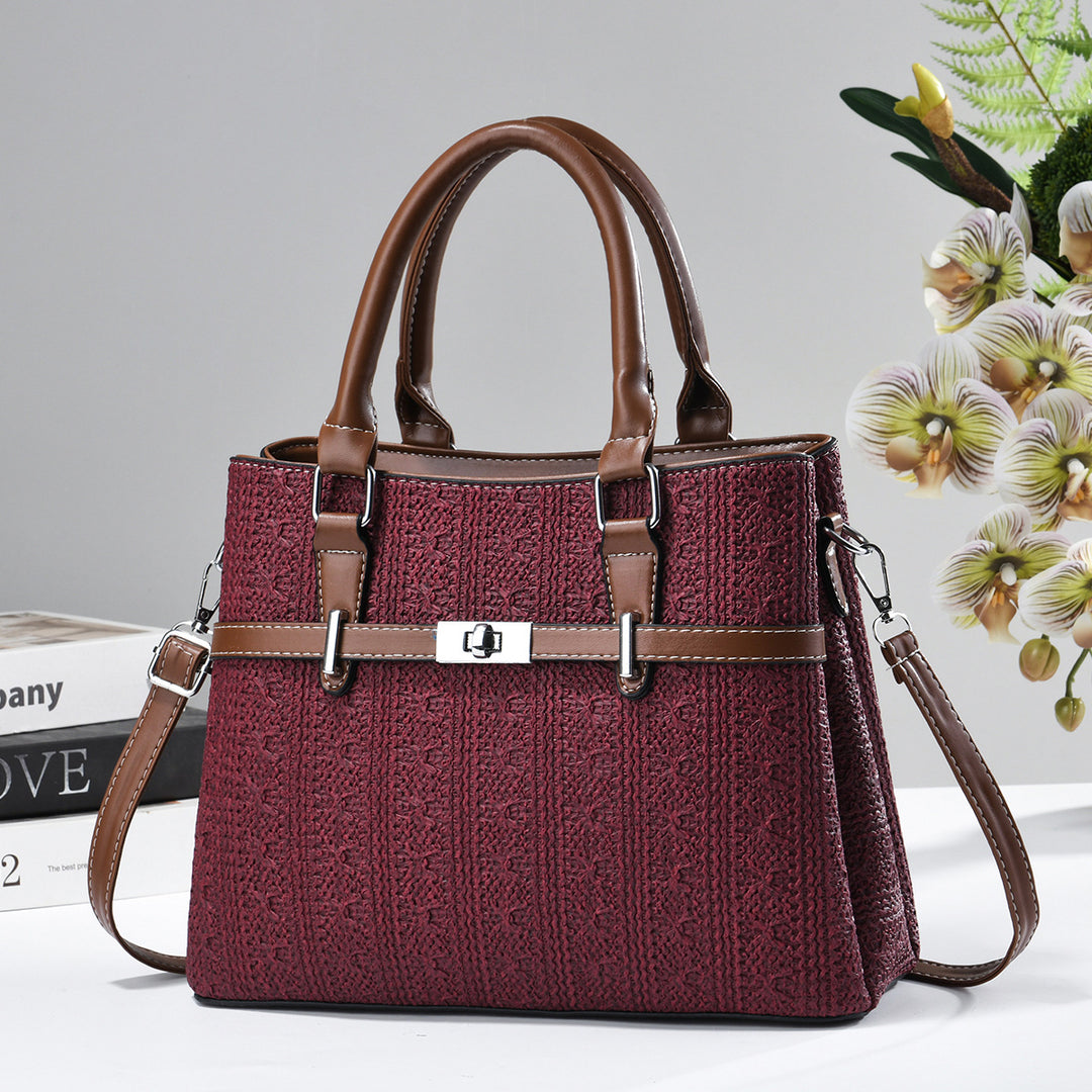 Damen elegante Handtasche mit strukturiertem Gewebe Nord Taschen