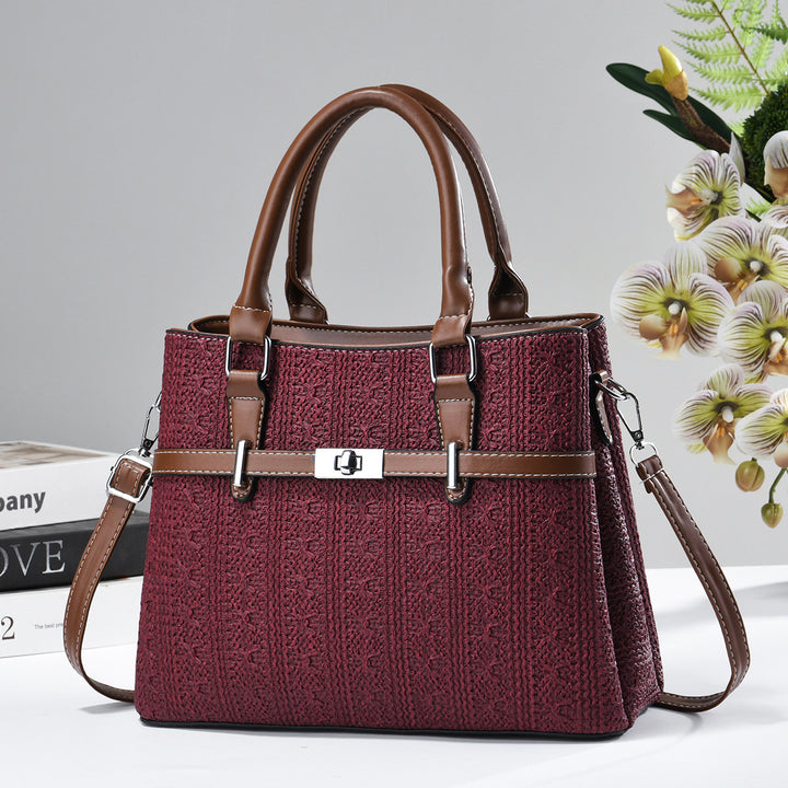 Damen elegante Handtasche mit strukturiertem Gewebe Nord Taschen