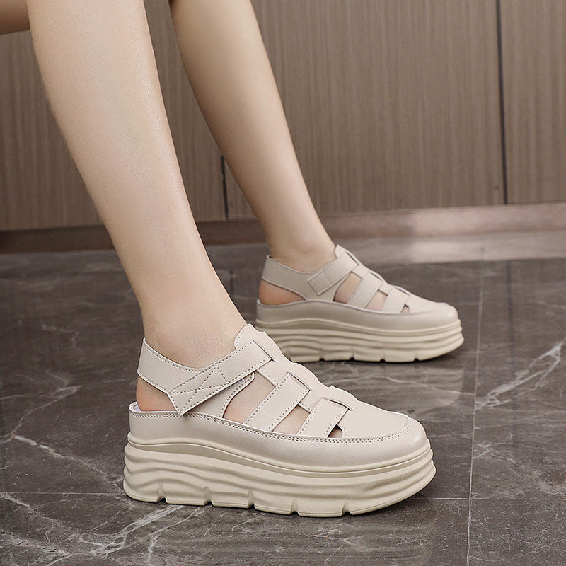Damen luftige Plateau Sandalen Nord Taschen