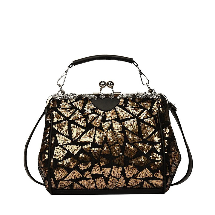 Damen stilvolle Abendtasche mit Glitter-Applikationen Nord Taschen