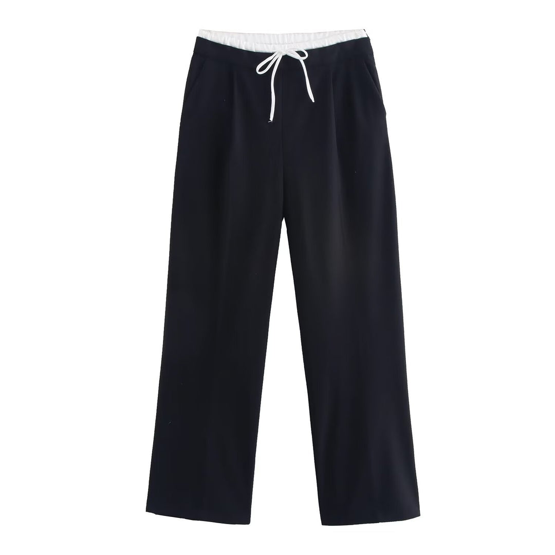 Damen 60+ weite Highwaist Palazzohose mit Tunnelzugbund und Bügelfalte Nord Taschen