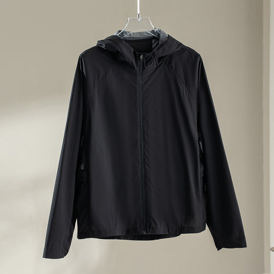 Damen ultraleichte Kapuzen-Schutzjacke aus Ripstop mit durchgehendem Reißverschluss Nord Taschen