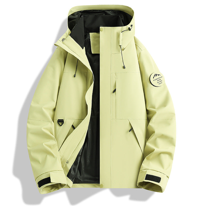 Herren Wasser- und Winddichte Softshell-Outdoorjacke mit verstellbarer Kapuze Nord Taschen