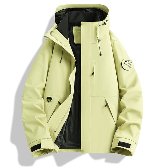 Herren Wasser- und Winddichte Softshell-Outdoorjacke mit verstellbarer Kapuze Nord Taschen