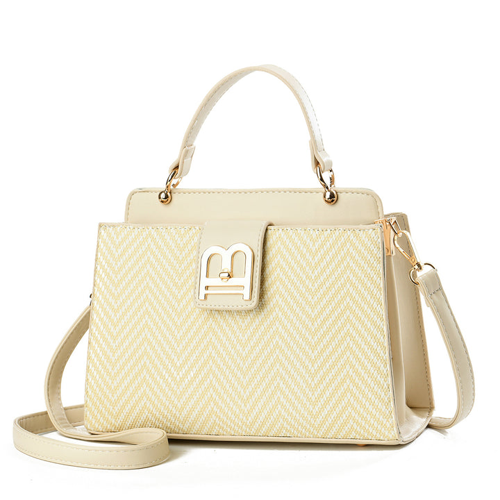 Damen Handtasche mit raffiniertem Zickzackmuster und abnehmbarem Schultergurt Nord Taschen