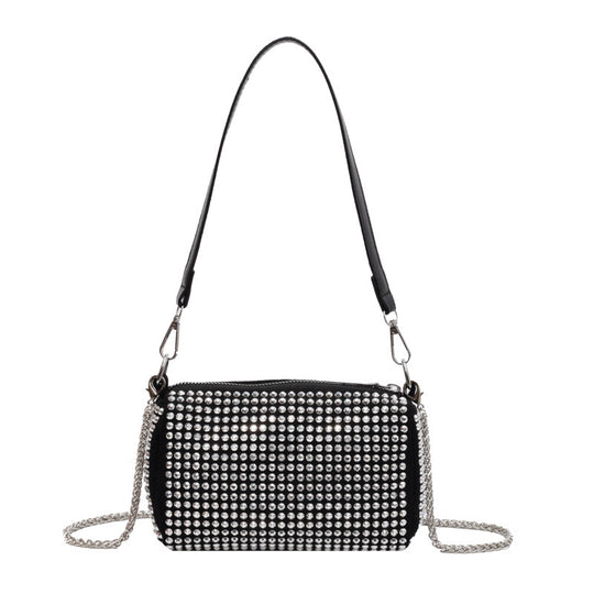 Damen glamouröse Clutch-Tasche mit funkelnden Strassverzierungen Nord Taschen