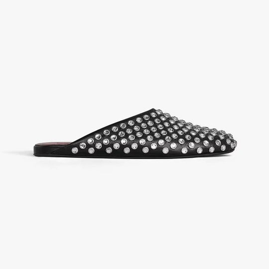 Damen  veredelte Mary‑Jane Ballerina mit Strassbesatz und verstellbarer Metallschnalle Nord Taschen