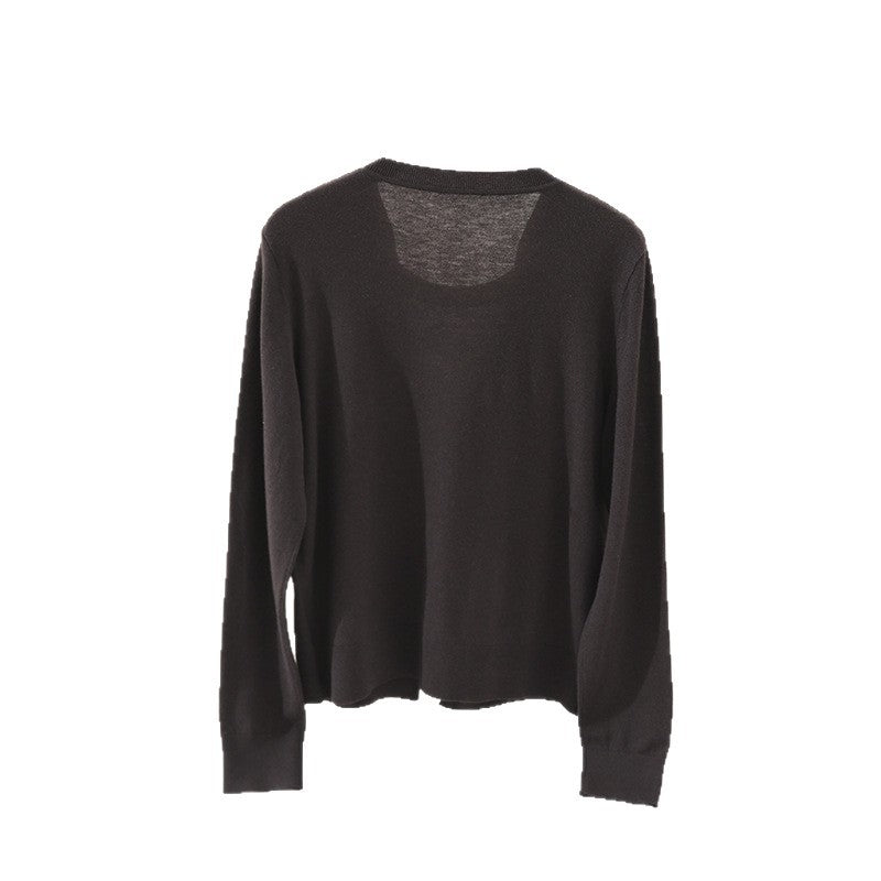 Damen Zweilagiger Strickcardigan mit innenliegendem Top und feiner Rippenkante Nord Taschen