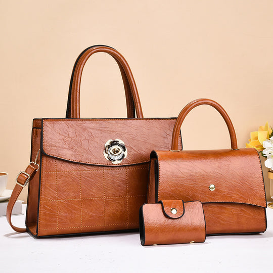 Damen elegantes Handtaschen-Set mit hochwertiger Struktur und modischem Portemonnaie Nord Taschen