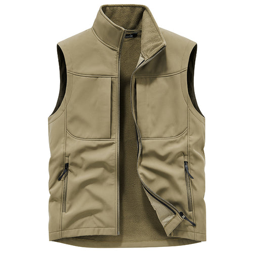 Herren Funktionale Softshell‑Weste mit Fleecefutter und winddichter Membran Nord Taschen
