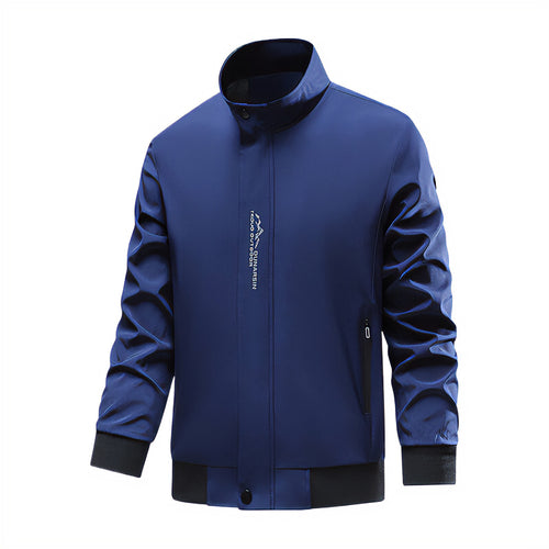 Herren Sportliche Übergangsjacke mit hochschließendem Kragen und seitlichen Reißverschlusstaschen Nord Taschen