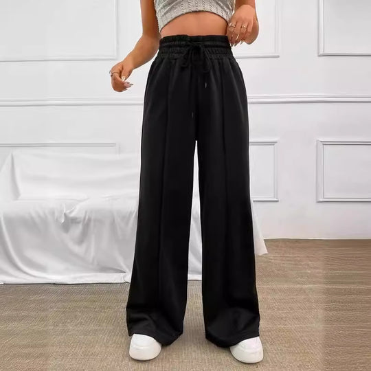 Damen Lässige weite Sweatpants mit verstellbarem Bund Nord Taschen