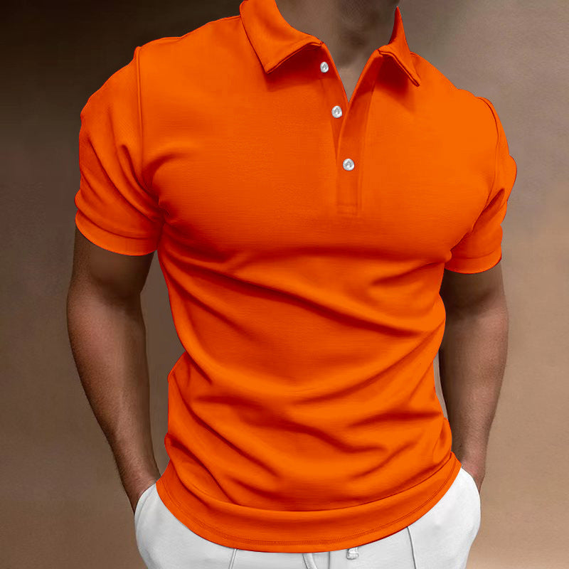 Herren nan schlank geschnittenes Stretch-Poloshirt mit Kentkragen und elastischem Saum Nord Taschen