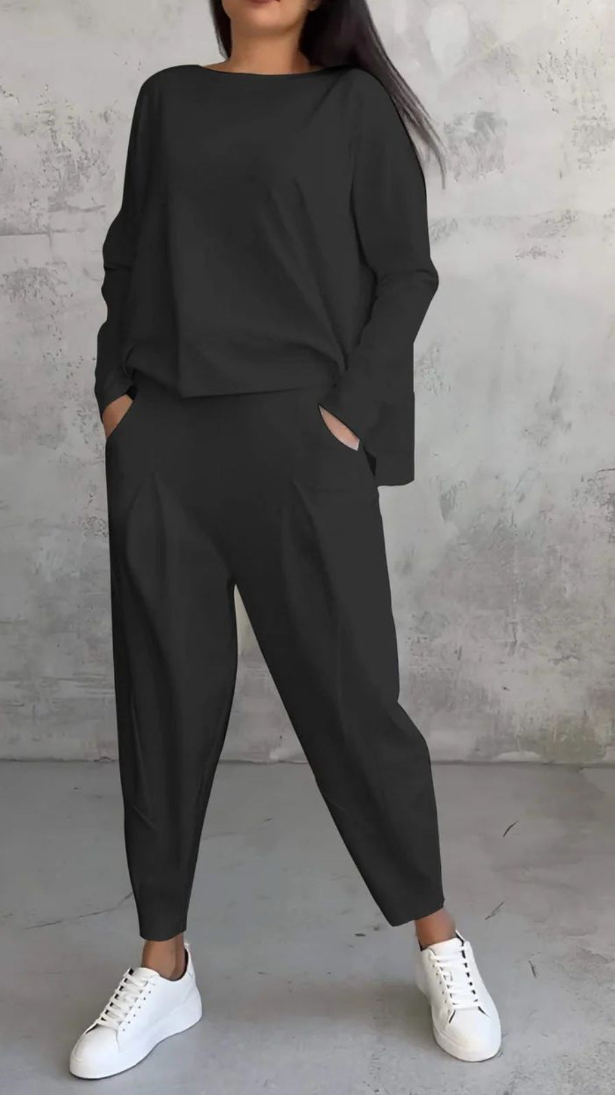 Damen lässiges Zweiteiliges Set aus hochwertiger Viskose