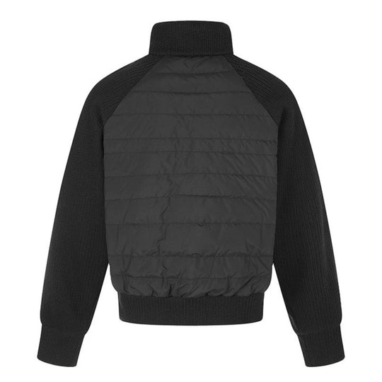 Damen gesteppte Strick‑Blend Bomberjacke mit Stehkragen und Raglanärmeln Nord Taschen