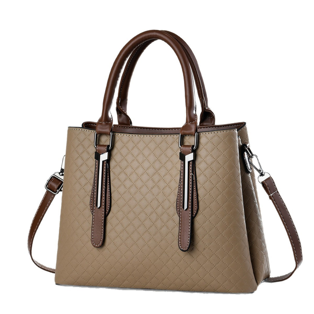 Damen elegante Henkeltasche mit strukturiertem Leder Nord Taschen