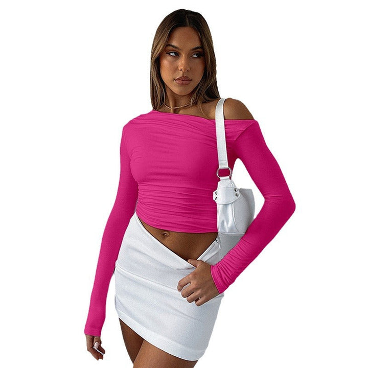Damen asymmetrisches Langarmoberteil