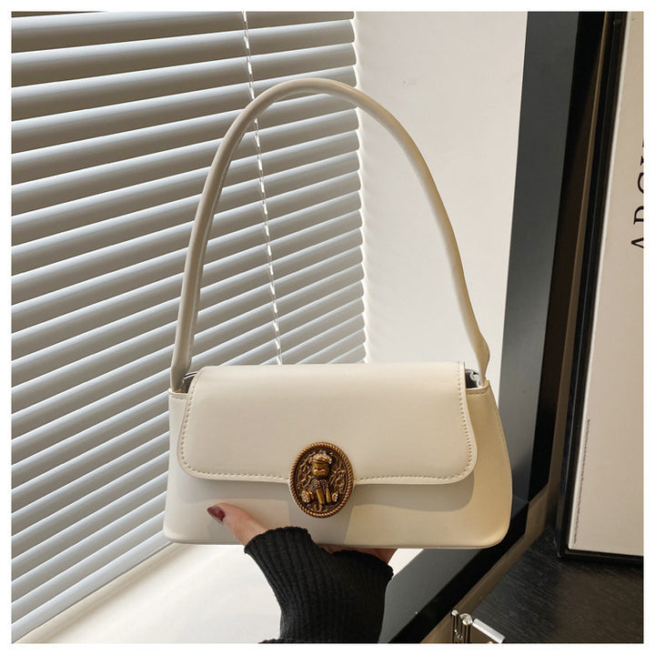 Damen elegante Umhängetasche mit goldfarbener Schnalle Nord Taschen