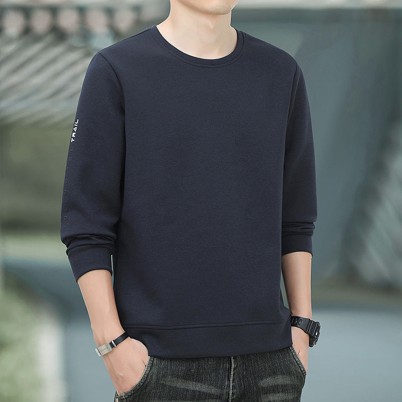 Herren Rundhals-Sweatshirt mit angerauter Innenseite und schmalem Saum Nord Taschen