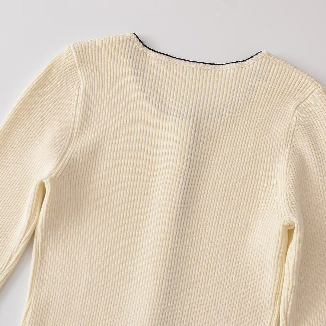 Damen Feinripp-Cardigan mit verdeckter Knopfleiste und Kontrastkante Nord Taschen