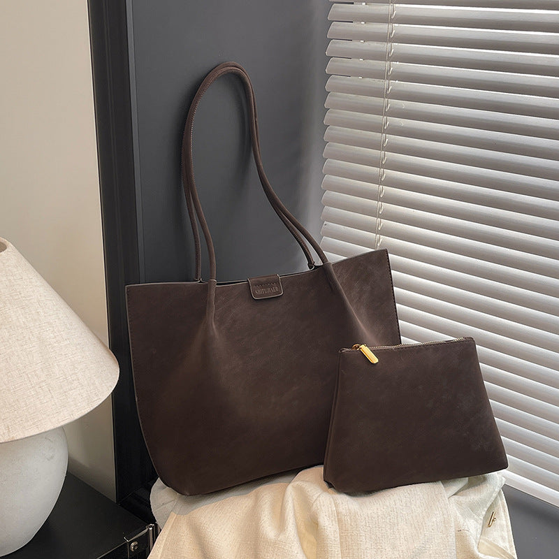 Damen elegante Schultertasche mit abnehmbarem Kosmetiktäschchen Nord Taschen