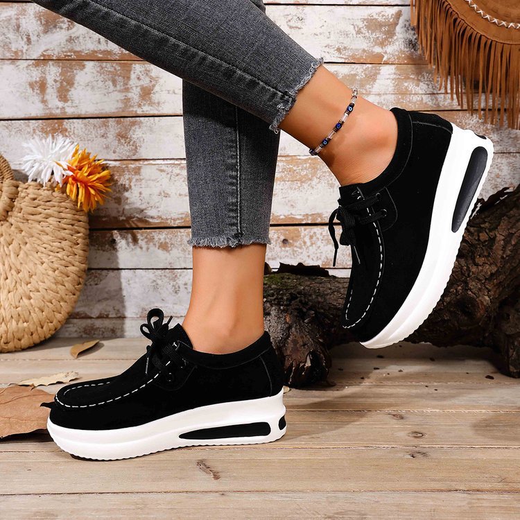 Damen nan Keil-Sneaker im Mokassin-Stil mit dämpfender Luftkissen-Plateausohle Nord Taschen