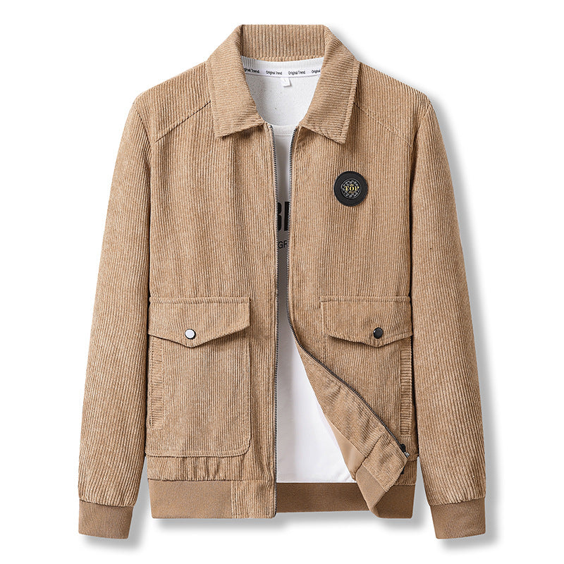 Herren Cordjacke mit praktischem Zip Nord Taschen
