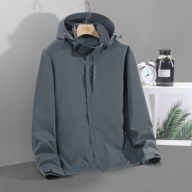 Herren Leichte Softshell-Kapuzenjacke mit verdecktem Reißverschluss und winddichter Membran Nord Taschen