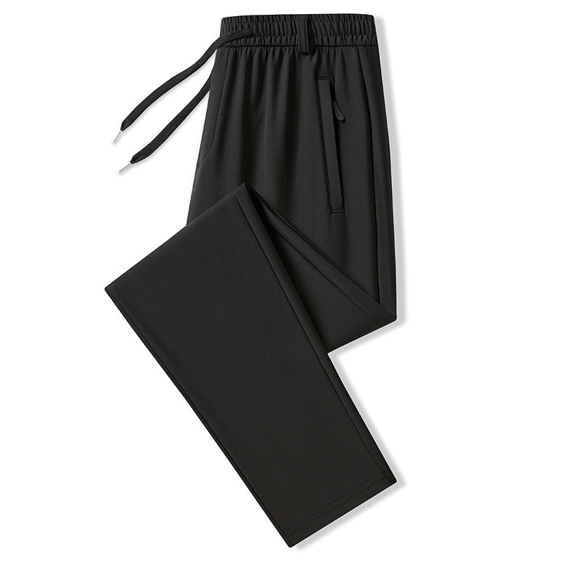 Herren Performance-Jogginghose im Straight-Fit mit elastischem Tunnelzugbund und verdeckter Reißverschlusstasche Nord Taschen