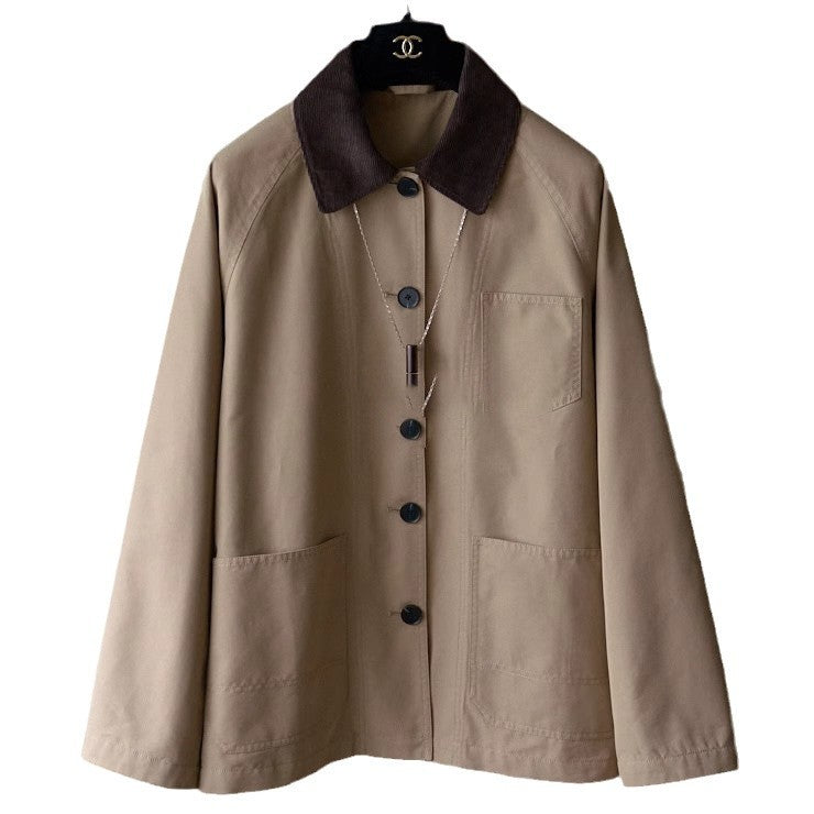 Herren Chorejacke mit Cordkragen, Raglanärmeln und aufgesetzten Taschen Nord Taschen