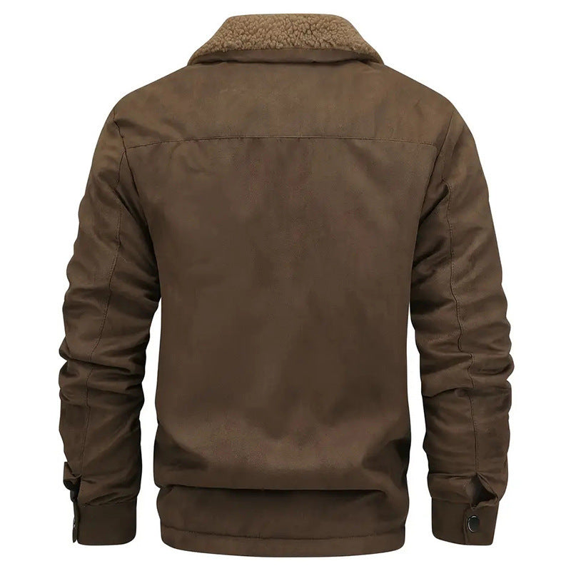 Herren Robuste Freizeitjacke mit teddyartigem Innenfutter Nord Taschen