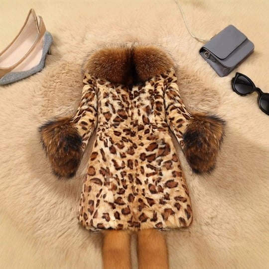 Damen Midilanger Kunstpelz‑Mantel mit voluminösem Schalkragen und Statement‑Manschetten Nord Taschen