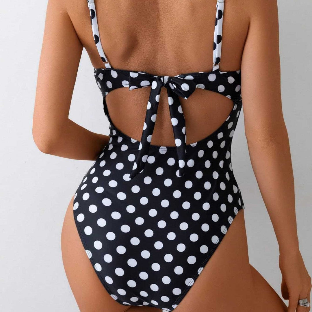 Damen Hochwertiger Bademode mit Vintage-Punkte