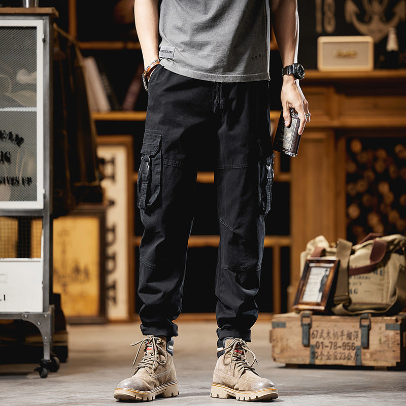 Herren Taktische Utility-Cargo-Hose mit verstärkten Kniepatches, Multifunktionstaschen und Kordelbund Nord Taschen