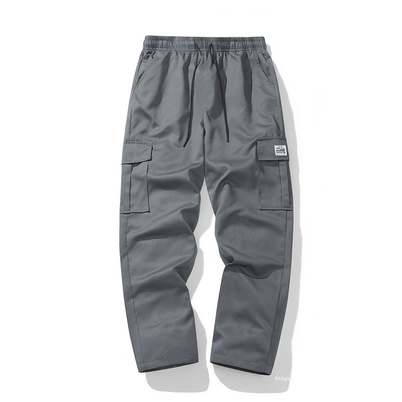 Herren Lässige Cargo-Jogginghose mit elastischem Tunnelzugbund, Mehrfachtaschen & tapered Bein Nord Taschen