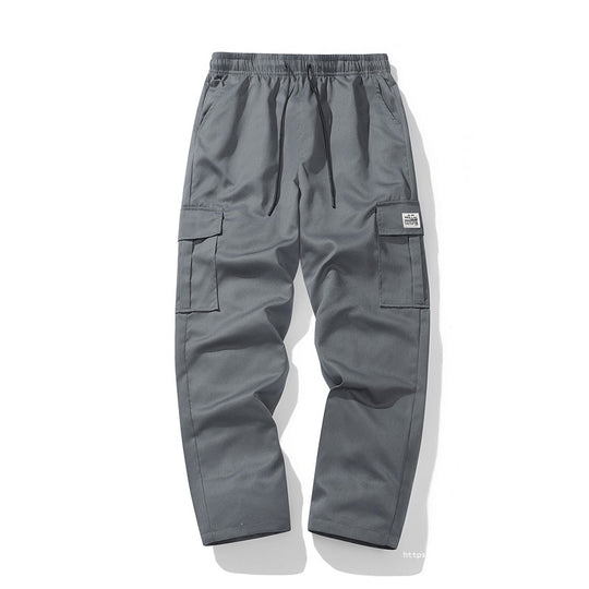 Herren Lässige Cargo-Jogginghose mit elastischem Tunnelzugbund, Mehrfachtaschen & tapered Bein Nord Taschen