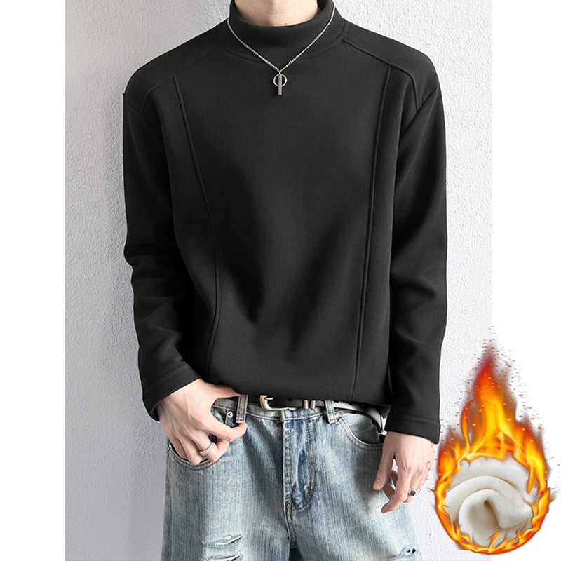 Herren Oversize Stehkragen-Sweatshirt mit Raglanärmeln und dezentem Farbverlauf Nord Taschen